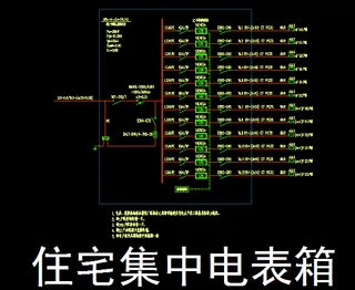 住宅小区集中电表箱系统图