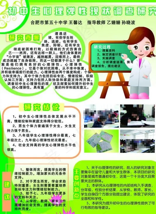 初中生心理健康知识图片cdr矢量模版下载