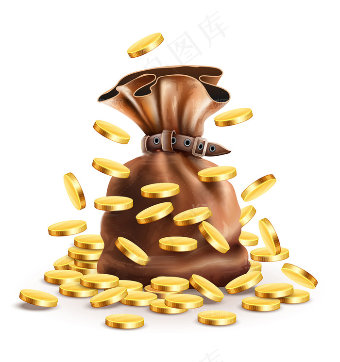 财富金袋子金钱矢量素材eps,ai矢量模版下载