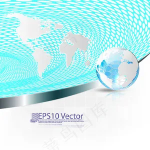 通透地球动感科技矢量背景素材