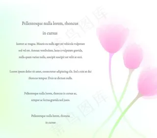 水粉花朵矢量背景