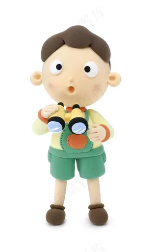 小男孩的望远镜