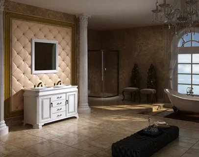 高档浴室实木柜图片 高档浴室实木柜图片