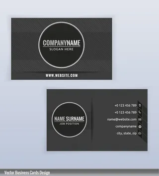 横式的商务名片设计