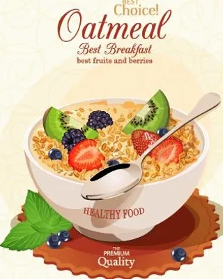 创造性的麦片广告海报矢量