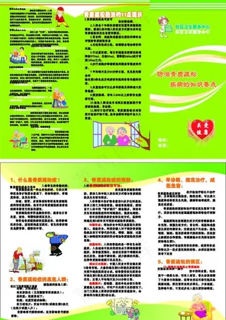 防治骨质疏松三折页图片