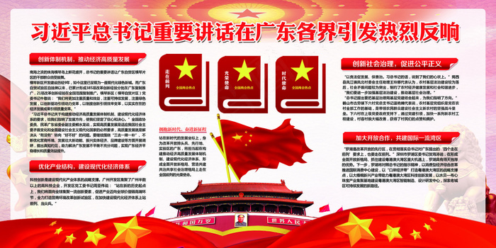 全国两会习主席重要讲话党建展板(7087X3543(DPI:150))psd模版下载