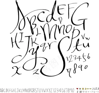 英文字体设计图案素材