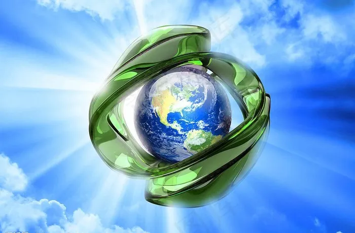 蓝色地球创意psd分层模板图片psd模版下载