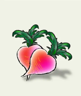 水彩萝卜矢量素材