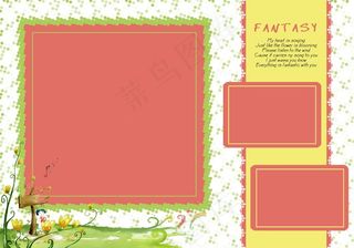 儿童卡通相册PSD分层模板,免抠元素