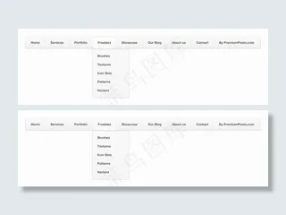 简洁菜单栏--psd分层素材