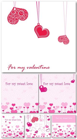 浪漫爱心心形背景矢量素材免费下载