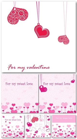 浪漫爱心心形背景矢量素材免费下载