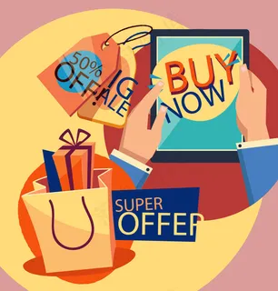 商务购物插画 商务购物插画