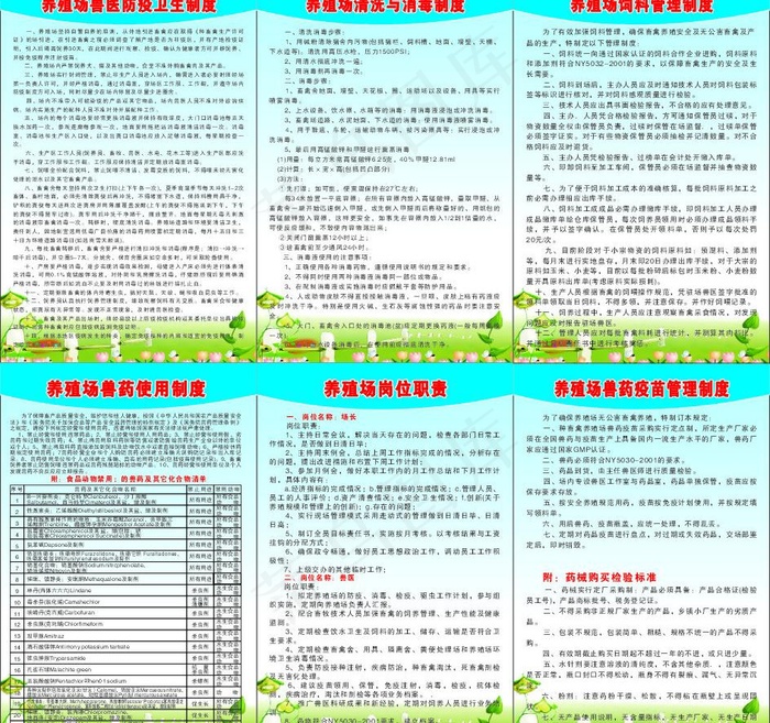 养殖场制度图片cdr矢量模版下载