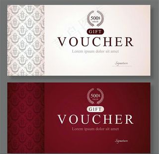 精美优惠券模板矢量图