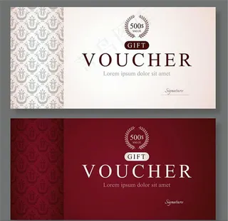 精美优惠券模板矢量图
