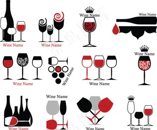 矢量酒杯设计