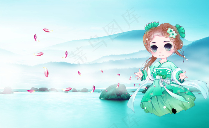花千骨糖宝Q版图片(4724X2952(DPI:300))psd模版下载