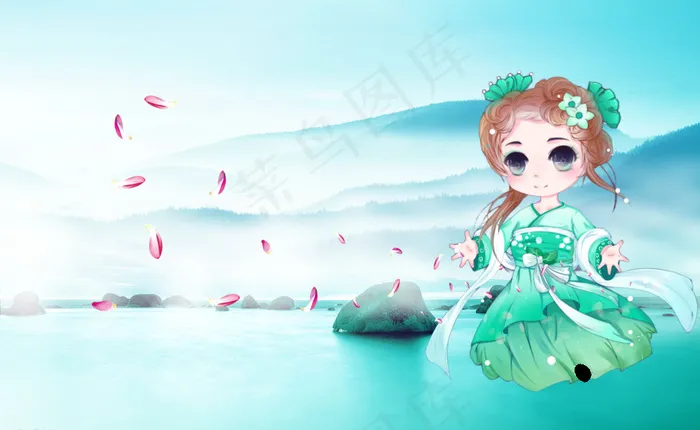 花千骨糖宝Q版图片(4724X2952(DPI:300))psd模版下载
