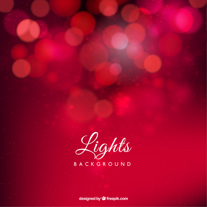 红色背景灯光虚化矢量图素材