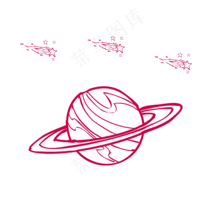 土星卡通星球元素土星卡通星球元素