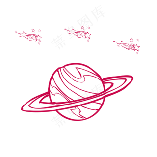 土星卡通星球元素土星卡通星球元素
