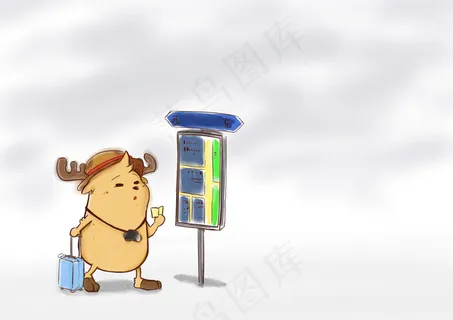 鹿小漫手绘壁纸远行