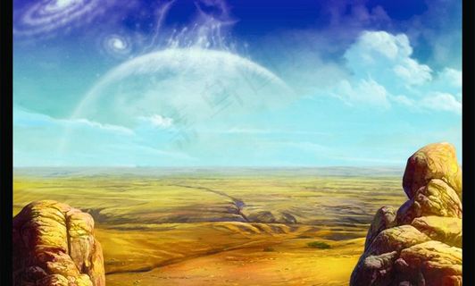 PS手绘科幻场景