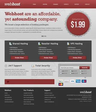 服务器托管网站HTML模板