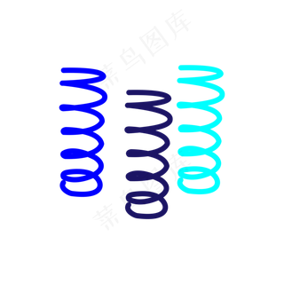 蓝色弹簧状条纹蓝色弹簧状条纹