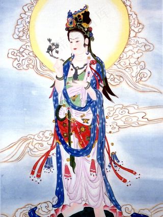 观音佛像 手绘仙佛 佛教文化_01...