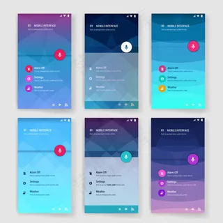 炫彩几何背景矢量图