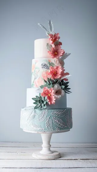 四层蛋糕高清摄影图片