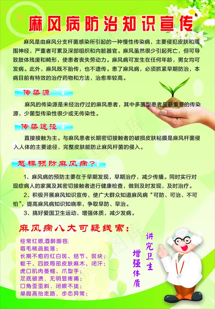 麻风病cdr矢量模版下载