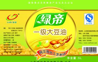 大豆油标签图片