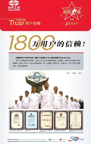 嘉陵力量 信赖易拉宝图片