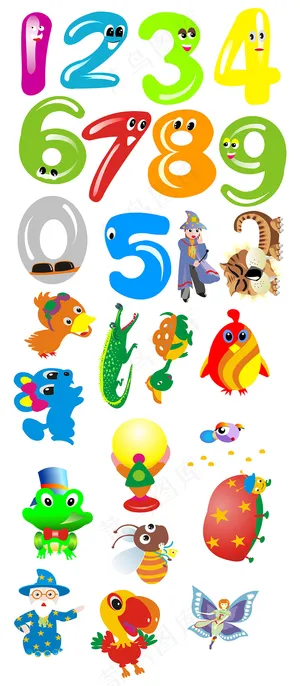 卡通矢量数字人物形象素材合集