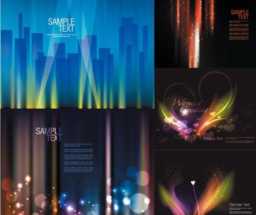 动感炫彩光线背景矢量素材