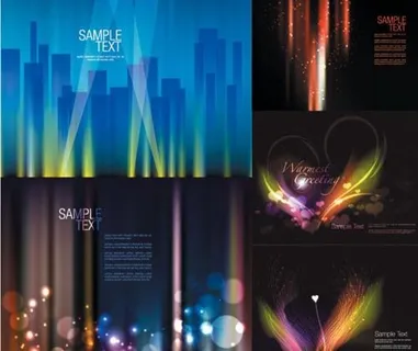 动感炫彩光线背景矢量素材