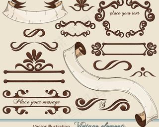 古典欧式花纹花边装饰图片