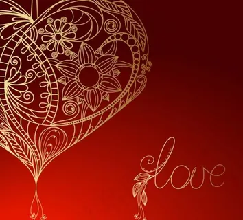 情人节红色背景矢量素材二