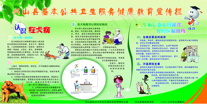 基本公共卫生服务健康教育宣传栏cdr矢量模版下载