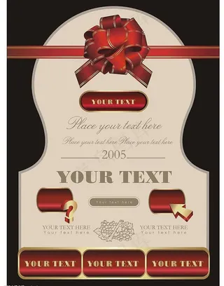 欧式红色丝带球图片