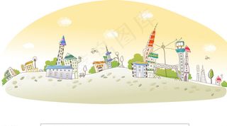 抽象城市插画图片