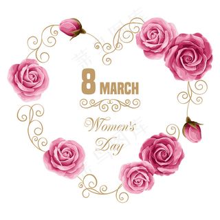 花朵花纹边框设计矢量素材