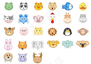 {卡通动物}矢量素材