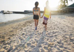 海滩美女图片