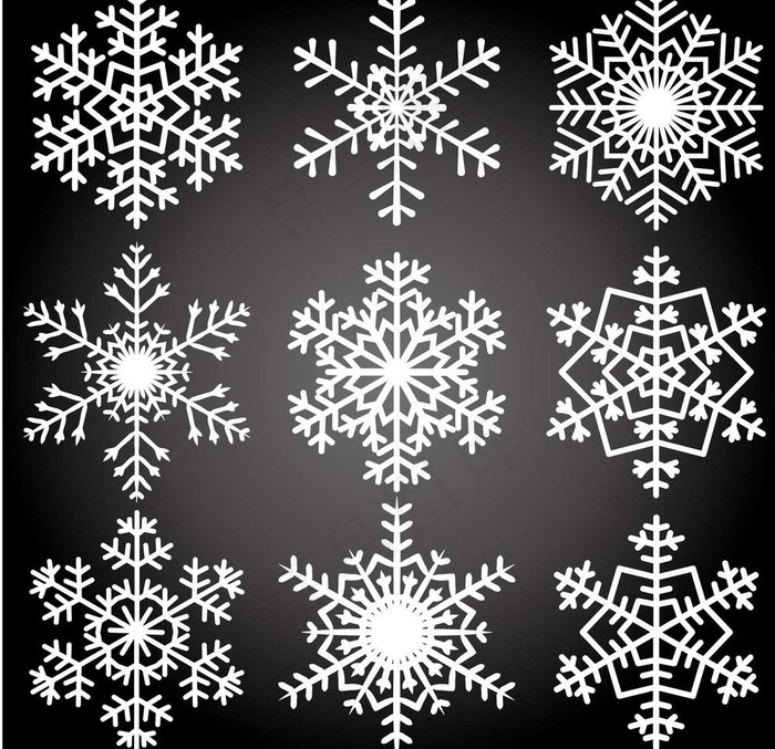 圣诞雪花矢量图图片eps,ai矢量模版下载